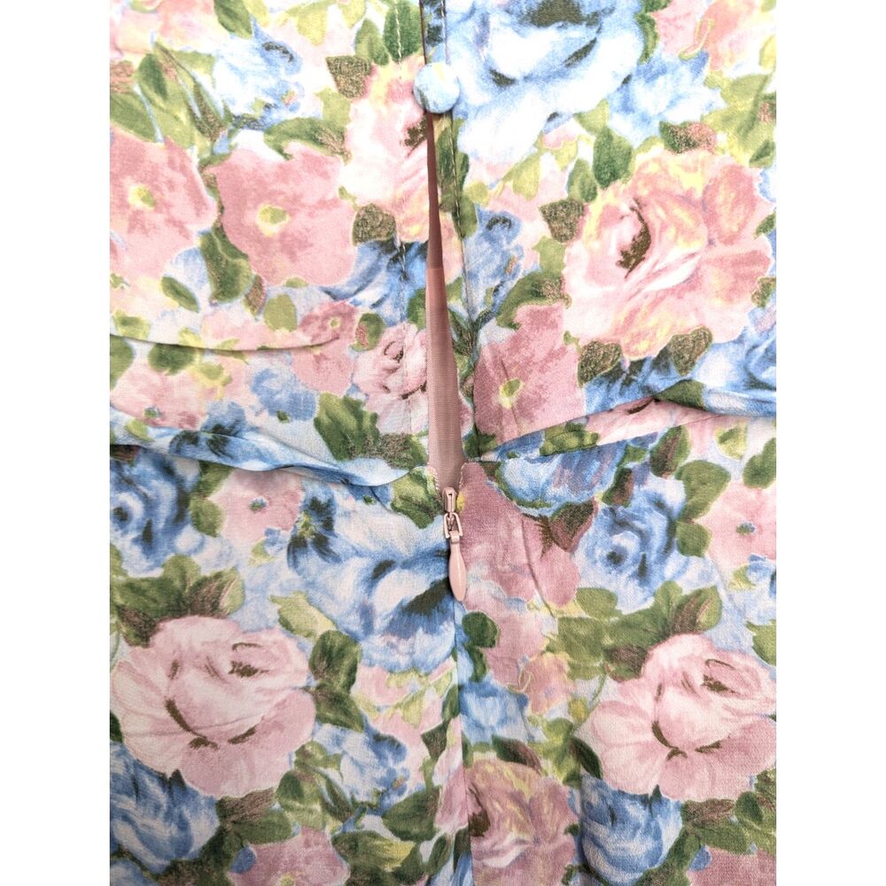 NWT & Other Stories Printed Side Slit Maxi Dress Size 12 Pastel Floral Cottage - Picture 10 of 14